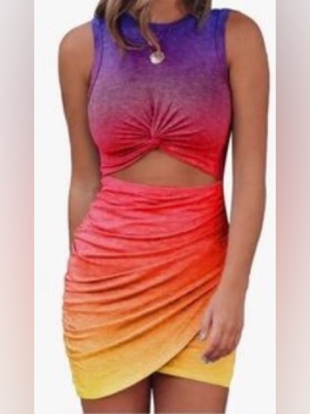 5/$25❌ FINAL CALL❌ NWT-open back rainbow dress